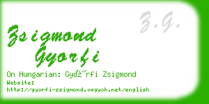 zsigmond gyorfi business card